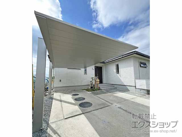 福岡県みやま市のYKKAPのカーポート プレーンルーフ 600タイプ 1台用 単体セット 積雪～20cm対応 施工例