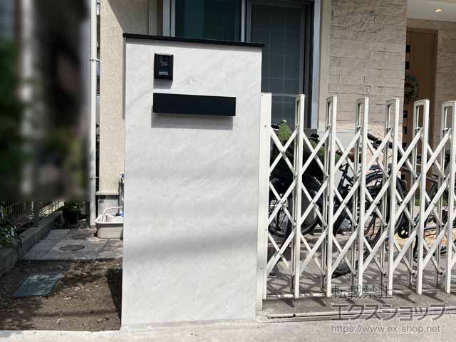 神奈川県横浜市のLIXIL(リクシル)のポスト・門柱・宅配ボックス 機能門柱FK セット3 施工例