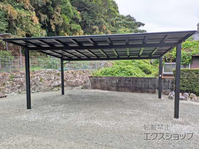 長崎県雲仙市のLIXIL(リクシル)のカーポート ネスカ F 2台用(フラットスタイル) 積雪～20cm対応 施工例