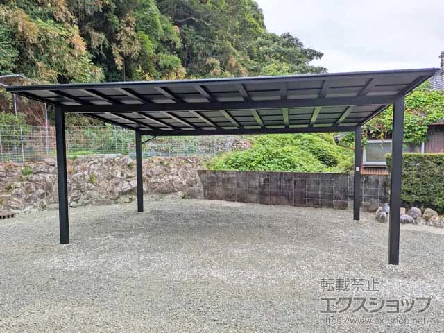 LIXIL(リクシル)のカーポート ネスカ F 2台用(フラットスタイル) 積雪～20cm対応 施工例