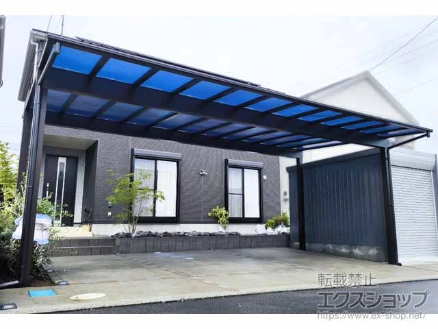 YKKAPのカーポート エフルージュ FIRST 600タイプ 3台用 積雪～20cm対応 施工例