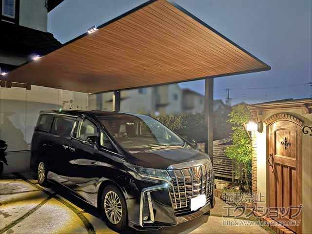 YKKAPのカーポート プレーンルーフ 600タイプ 1台用 単体セット 複合色 積雪～20cm対応 施工例