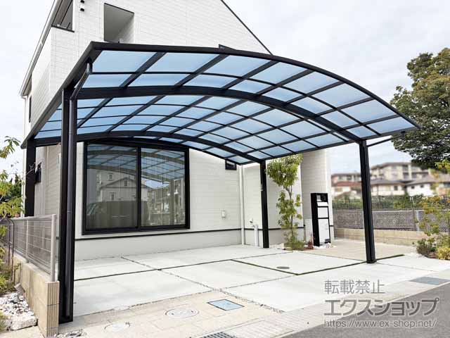 兵庫県加古郡播磨町のYKKAPのカーポート アリュース 600タイプ 2台用 積雪～20cm対応 施工例
