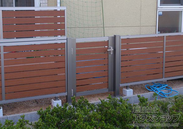 大阪府高槻市のLIXIL リクシル(新日軽)の門扉 セレビュー門扉 RP3型 片開き 門柱式 施工例