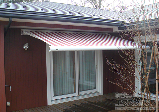 埼玉県加須市ののオーニング・日よけ マルキルックス フリューゲル 手動式 施工例