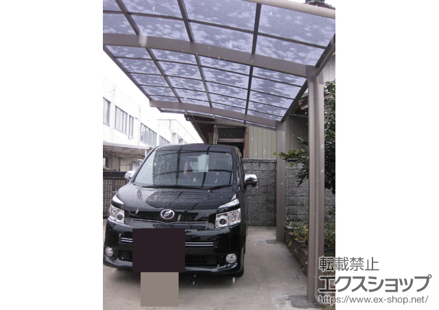岐阜県可児市のLIXIL リクシル（トステム）のカーポート カーブポートシグマIII 積雪〜30cm対応 施工例