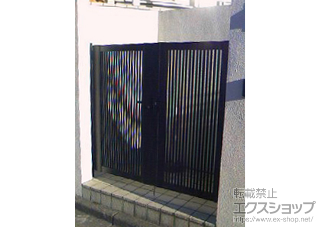 神奈川県藤沢市のの門扉 シャレオR2型 両開き［柱柱使用］ 施工例