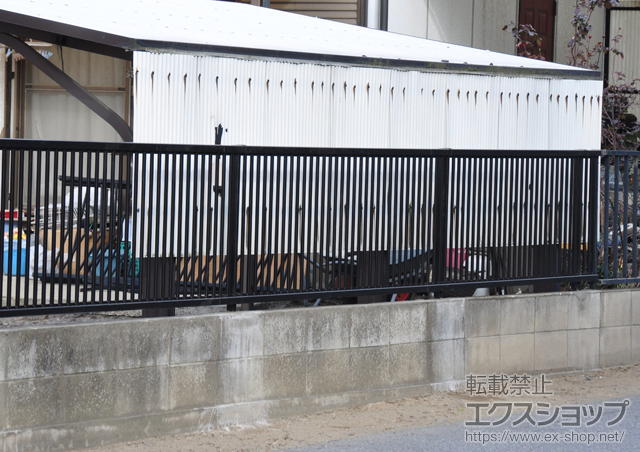 群馬県みどり市ののフェンス・柵 プリレオR2型フェンス[フリーポールタイプ] 施工例