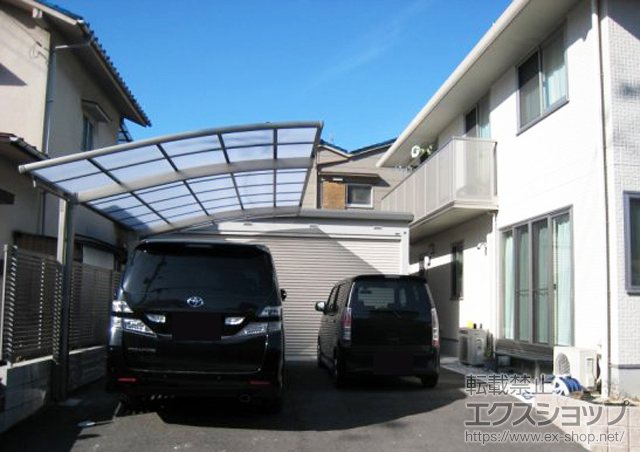 広島県広島市のLIXIL リクシル（トステム）のカーポート カーブポートシグマIII 積雪〜30cm対応 施工例