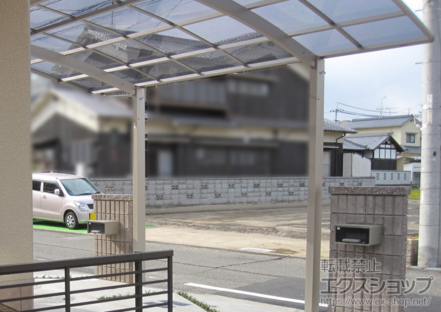 愛媛県松山市ののカーポート プレシオスポート　積雪〜20?対応 施工例