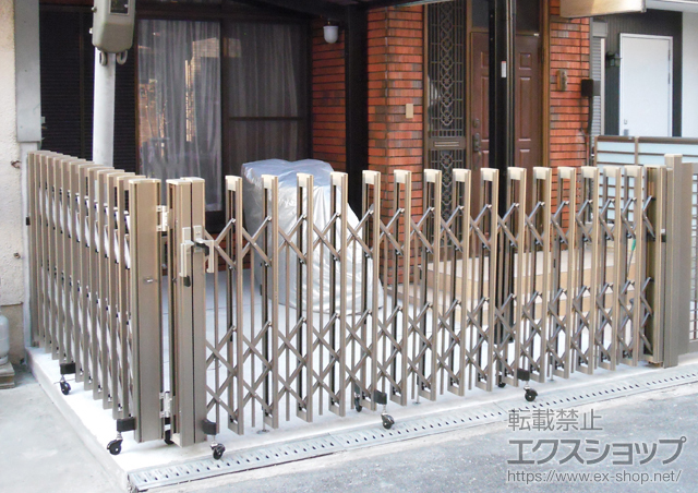 大阪府大阪市ののカーゲート アルシャインII　ＰＧ型Ｒ　Aタイプ　角地タイプ　ノンレール仕様 施工例