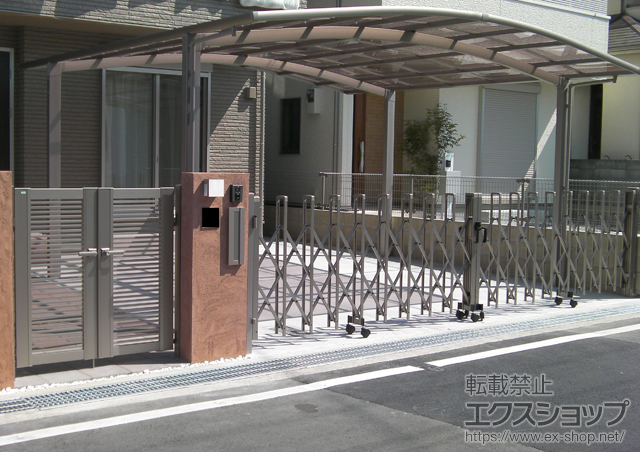 兵庫県明石市のの門扉、カーゲート、カーポート カーブポートシグマ?　ワイドタイプ　積雪〜30ｃｍ対応 施工例