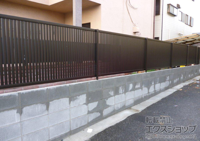 埼玉県越谷市ののフェンス・柵 シャレオR4型フェンス フリーポールタイプ 施工例