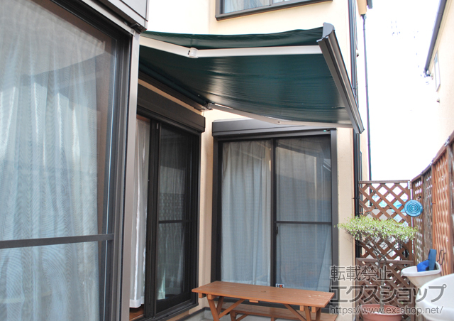 神奈川県横浜市のLIXIL リクシル（トステム）のオーニング・日よけ 彩鳥C型 ボックスタイプ 電動式 施工例