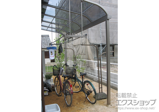 滋賀県草津市のLIXIL リクシル（トステム）のテラス屋根 ライザーテラスII R型 テラスタイプ 単体　積雪〜20cm対応 施工例