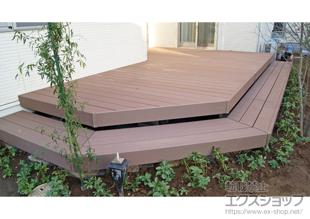 茨城県下妻市ののウッドデッキ リウッドデッキII 標準 施工例