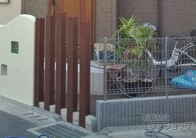 東京都町田市ののフェンス・柵 ハイグリッドフェンスN8型 フリーポールタイプ 施工例