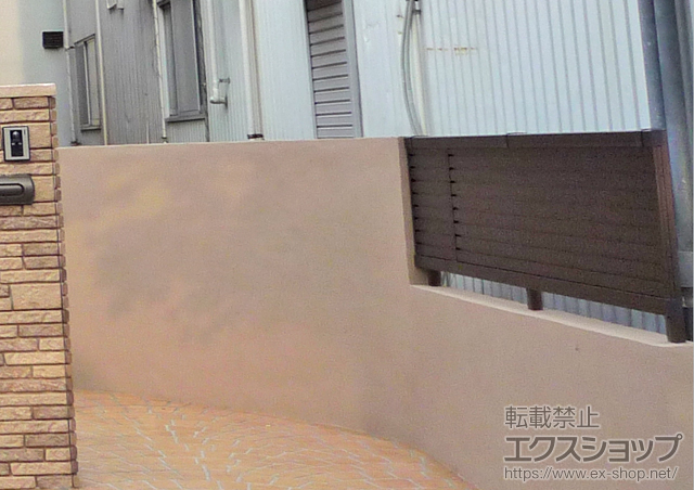 東京都江戸川区ののフェンス・柵 エクスラインフェンス7型　自由柱タイプ 施工例