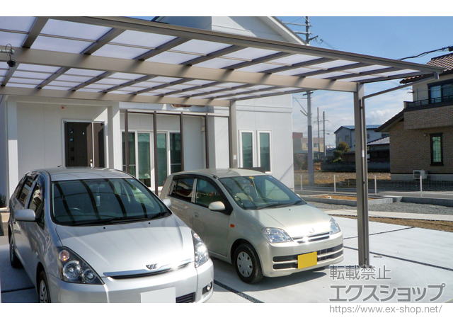 兵庫県三木市ののカーポート アーキデュオワイド　積雪〜30?対応 施工例