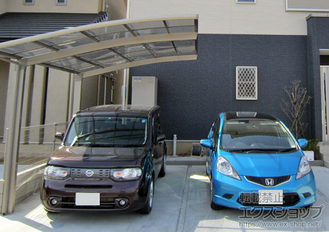 静岡県浜松市のLIXIL リクシル（トステム）のカーポート カーブポートシグマIII 積雪〜30cm対応 施工例