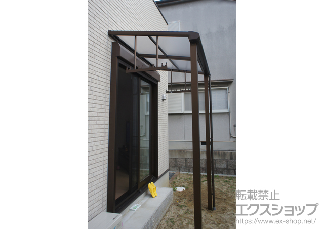 大阪府交野市ののテラス屋根 ヴェクターテラス F型 テラスタイプ 単体 積雪〜20cm対応 施工例