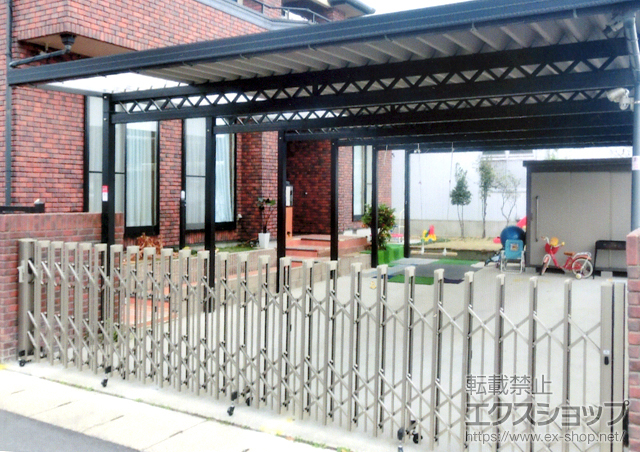 愛知県小牧市ののカーゲート アルシャインII PG型R Aタイプ ノンレール 片開き 施工例