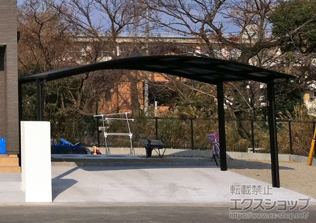 佐賀県神埼市ののカーポート プレシオスポートワイド　積雪対応〜20cm 施工例