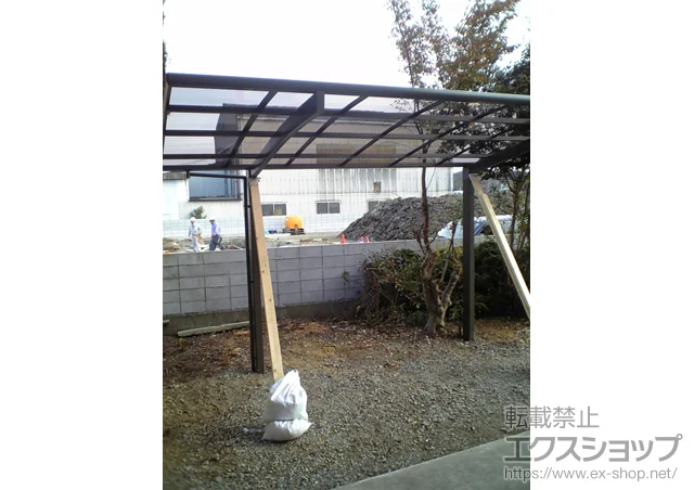 兵庫県三木市のLIXIL リクシル（トステム）のカーポート カーブポートシグマIII 積雪～30cm対応 施工例