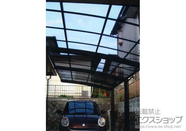 兵庫県赤穂郡上郡町ののカーポート プレシオスポート 縦連棟　積雪〜20cm対応 施工例