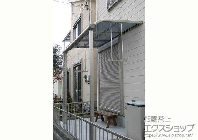 兵庫県三田市ののテラス屋根 プレシオステラス R型 テラスタイプ 単体 積雪〜20ｃｍ対応 施工例