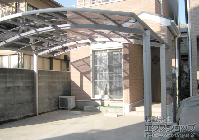 神奈川県相模原市ののカーポート プレシオスポート ワイド 積雪〜20cm対応 施工例