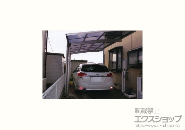 長野県長野市のLIXIL リクシル（トステム）のカーポート カーブポートシグマIII 積雪〜30cm対応 施工例
