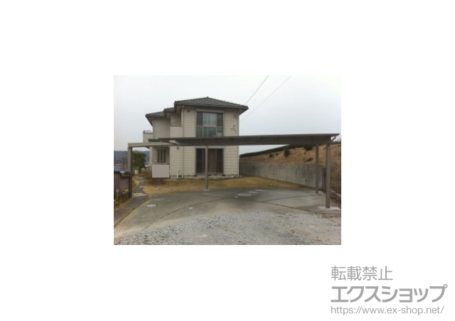 静岡県袋井市ののカーポート アーキデュオ ワイド 水下梁延長W80 積雪〜20cm対応 施工例