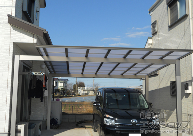 千葉県習志野市ののカーポート アーキデュオ ワイド　積雪〜20cm対応 施工例