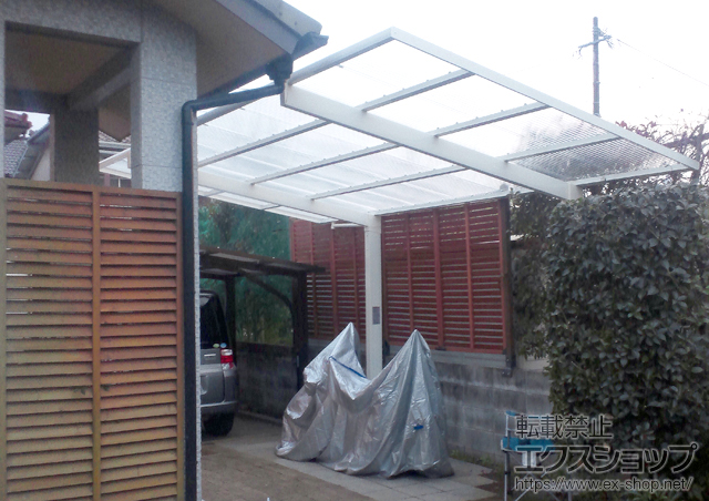 熊本県熊本市のLIXIL リクシル（トステム）のカーポート サーフポートIII 積雪〜30?対応 施工例