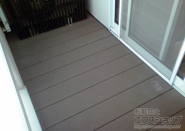 埼玉県川口市ののウッドデッキ バルコニー用 リウッドデッキ 200 施工例