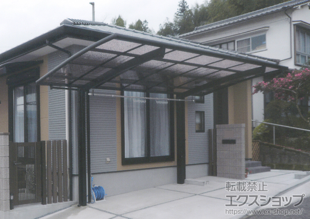 大分県日田市のLIXIL リクシル（トステム）のカーポート カーブポートシグマIII 積雪〜30cm対応 施工例