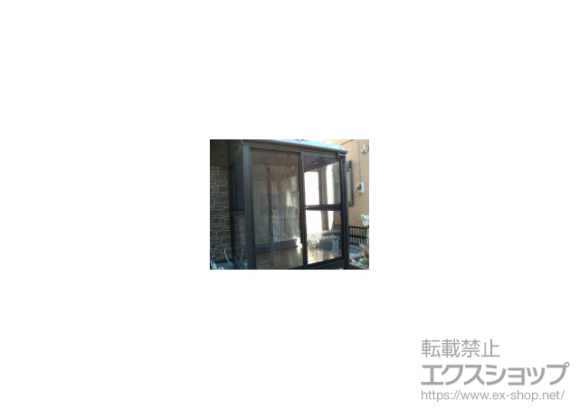 栃木県宇都宮市のLIXIL リクシル（トステム）のテラス囲い・サンルーム ほせるんですII R型 床納まり ランマ無し 積雪〜20?対応 施工例