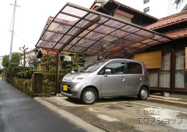 岐阜県多治見市のLIXIL リクシル（トステム）のカーポート カーブポートシグマIII 積雪〜30cm対応 施工例