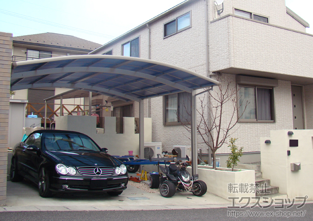 滋賀県大津市ののカーポート プレシオスポート ワイド 積雪〜20cm対応 施工例