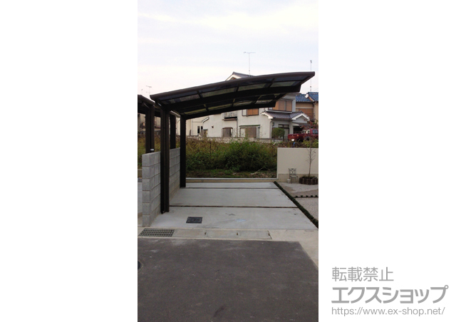 京都府京都市のLIXIL リクシル（トステム）のカーポート カーブポートシグマIII 積雪〜30cm対応 施工例