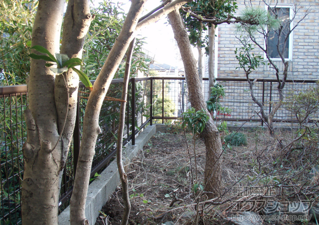 神奈川県鎌倉市ののフェンス・柵 レスティナメッシュフェンス2型 自由柱施工 施工例