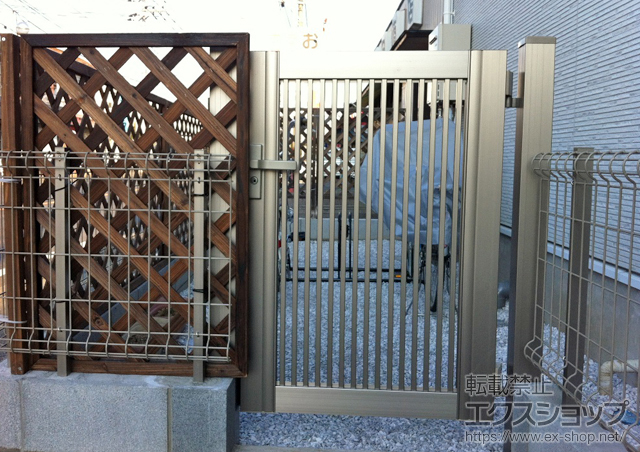 埼玉県川越市のの門扉 プリレオ R2型 片開き 施工例