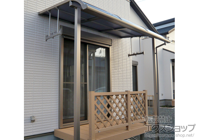 静岡県富士市のLIXIL リクシル（トステム）のテラス屋根 ライザーテラスII　R型 施工例