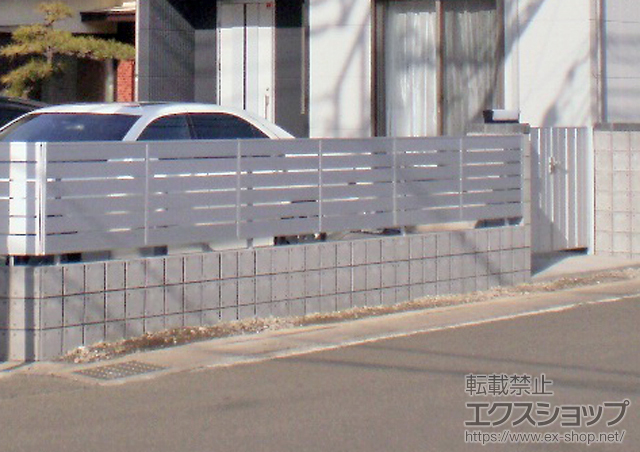 神奈川県厚木市ののフェンス・柵 ライフモダンII YS型フェンス 単色 施工例