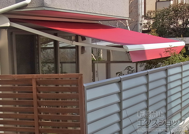 東京都杉並区ののオーニング・日よけ エルパティオプラス 手動式 フリル付 施工例