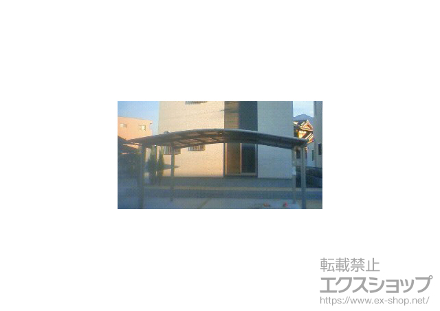 愛媛県新居浜市のLIXIL リクシル（トステム）のカーポート カーブポートシグマIII ワイド 積雪〜30?対応 施工例