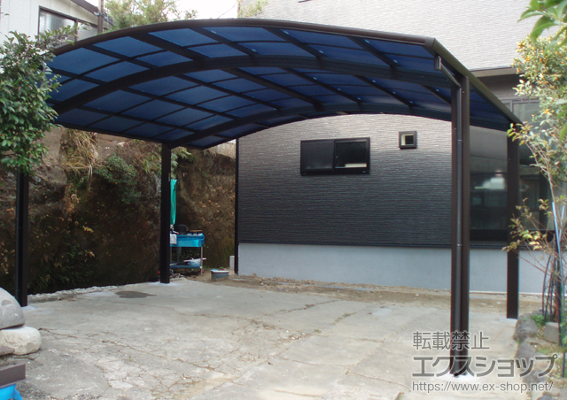 長崎県佐世保市ののカーポート プレシオスポート ワイド 積雪〜20cm対応 施工例