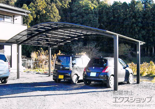 栃木県佐野市のLIXIL リクシル（トステム）のカーポート リベルポートシグマIII 3台用 施工例