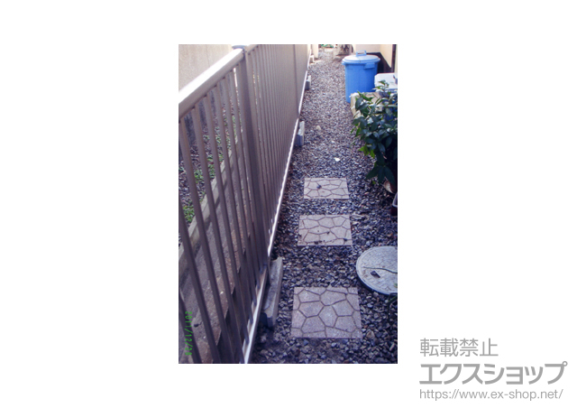 岡山県岡山市ののフェンス・柵 レスティナフェンス22型　間仕切りタイプ 施工例